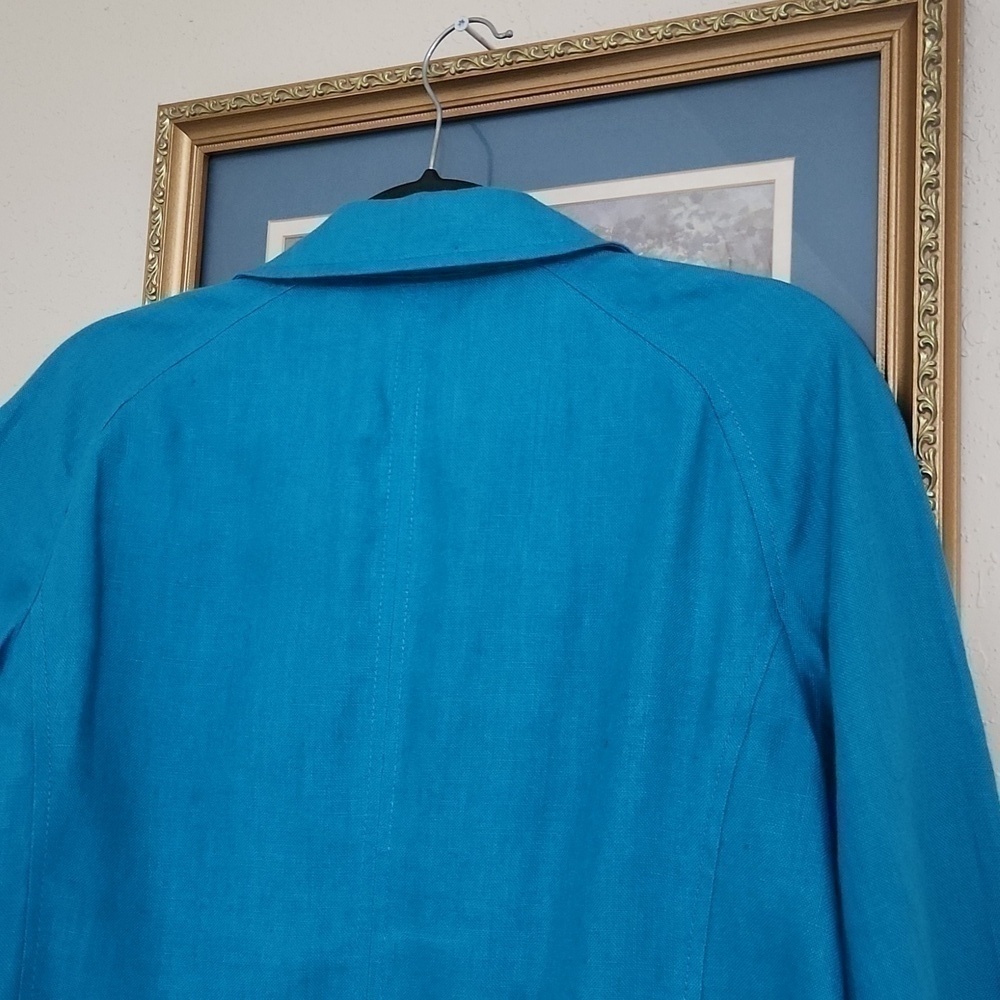 100% Irish Linen Talbots Blazer Jacket Contemporary Career Office Formal Dressy - Picture 11 of 16